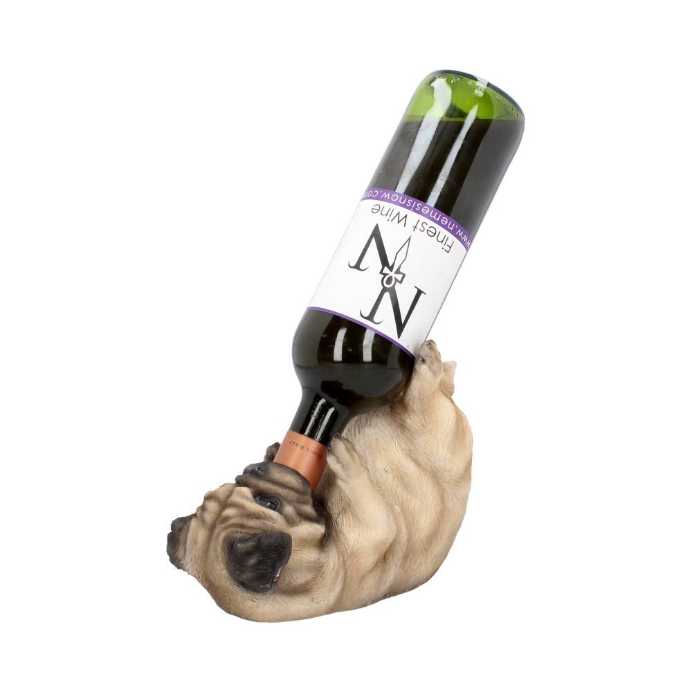 Nemesis Now - Guzzlers - Pug 21.5cm (Wine) bottle holder - Brown